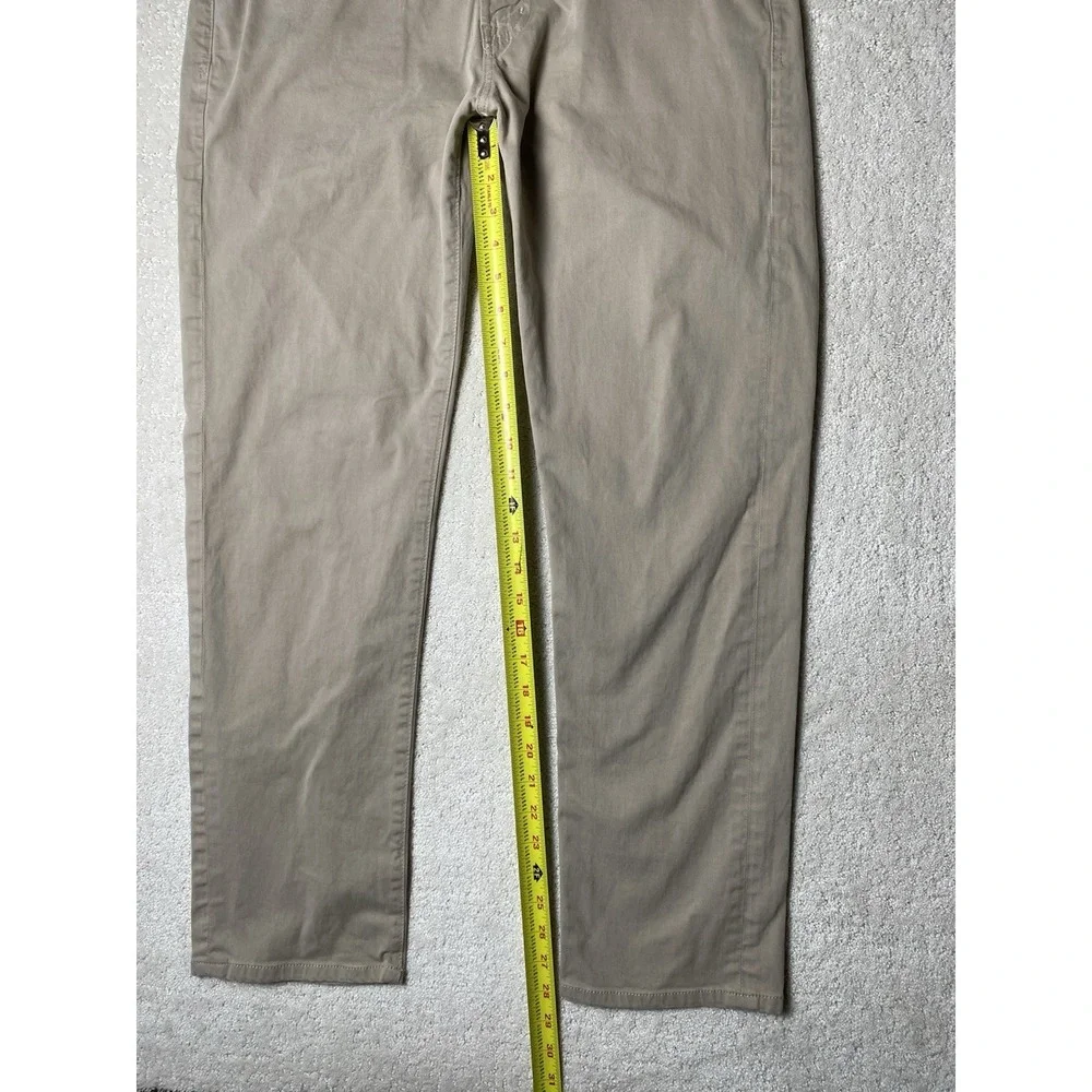 AG Adriano Goldschmied The Tellis Modern Slim Pants Mens 33 Khaki Measured 35x28